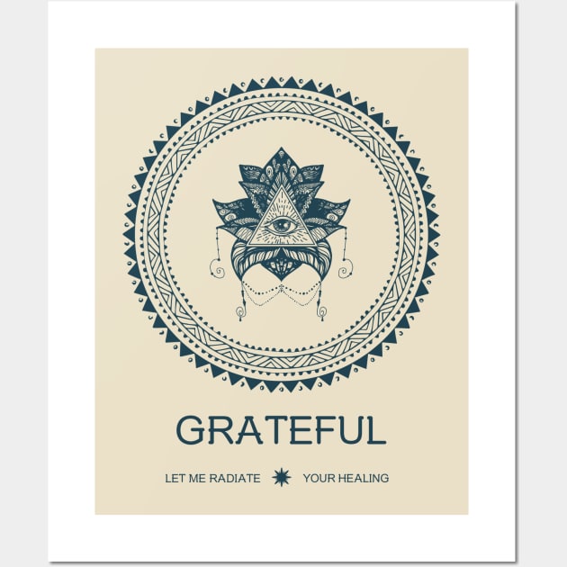 Grateful Esoteric Mystical Wall Art by Tip Top Tee's